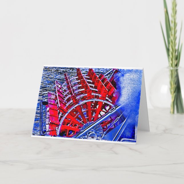 Carte Roue à pédales en bateau à vapeur (Devant)