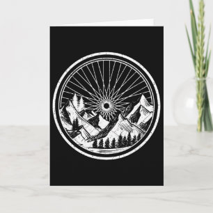 Carte Roue de VTT - Cycliste de vélo tout terrain Tr