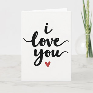 Carte rouge à cœur 'Je t'aime'