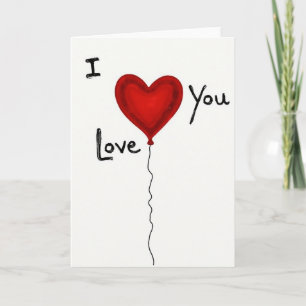 Carte rouge à cœur 'Je t'aime'