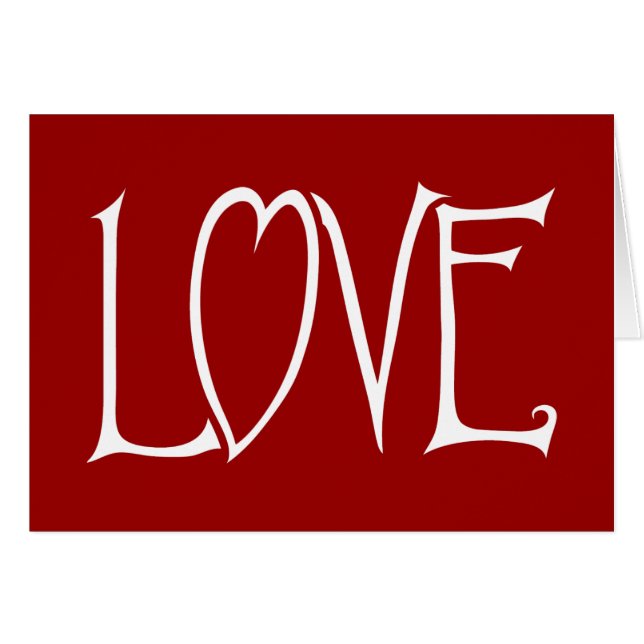 Carte rouge AMOUR (Devant horizontal)