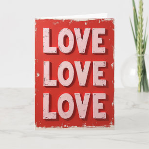 Carte Rouge Amour Amour Amour