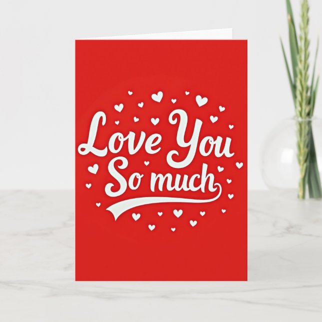 Carte Rouge Amour Romantique (Devant)