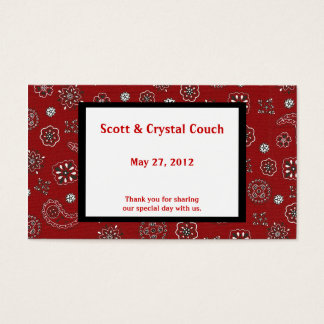 Carte Rouge Bandana Wedding Favor