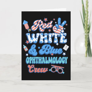 Carte Rouge Blanc Bleu Équipe d'Ophtalmologie Opticien 4