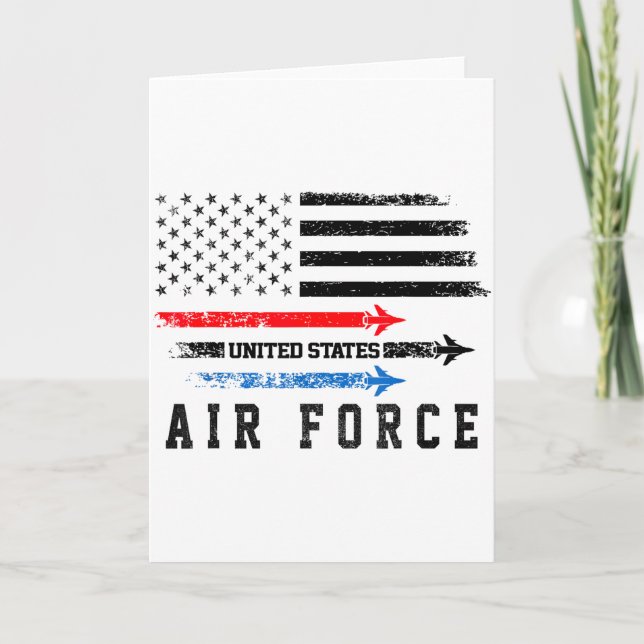 Carte Rouge Blanc Bleu Survol De L'armée De L'air Fier A (Devant)