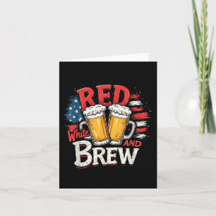Carte Rouge Blanc Et Bleu Quart De La Bière Amateurs Jui