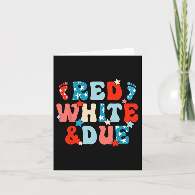 Carte Rouge Blanc Et Enceinte Annonce 4 Juillet (Devant)