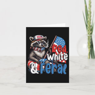 Carte Rouge Blanc Et Feral Patriotique 4 juillet Drôle R