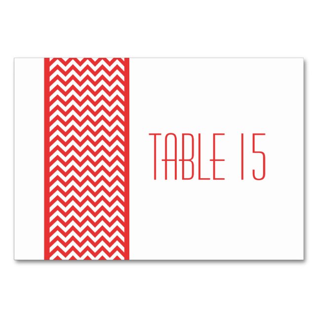Carte rouge Chevron Border Table (Devant)