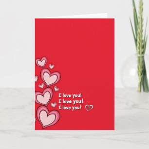 Carte Rouge Cœur Cascade Amour Vous