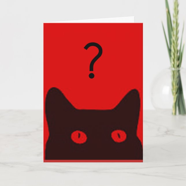 Carte rouge de chat pour être mon Valentin pour l' (Devant)