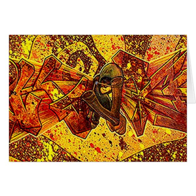 Carte rouge de graffiti (Devant horizontal)