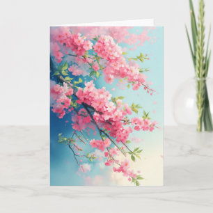 Carte Rouge de Sakura du Printemps