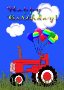 Cartes Tracteur D Anniversaire Zazzle Fr