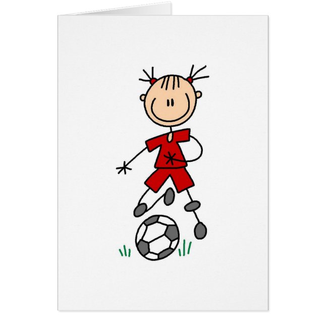Carte rouge du football de filles (Devant)