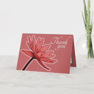 Carte Rouge Eau Lily Couleur Chic Mood Merci Floral
