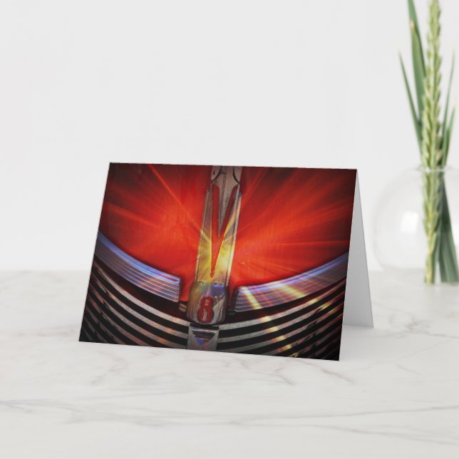 Carte Rouge et chrome V8 (Devant)