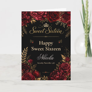 Carte Rouge et Noir Sweet Sixteen