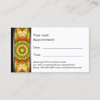 Carte rouge et verte de rendez-vous de mandala de