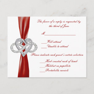 Carte rouge Infinity Heart Response Card