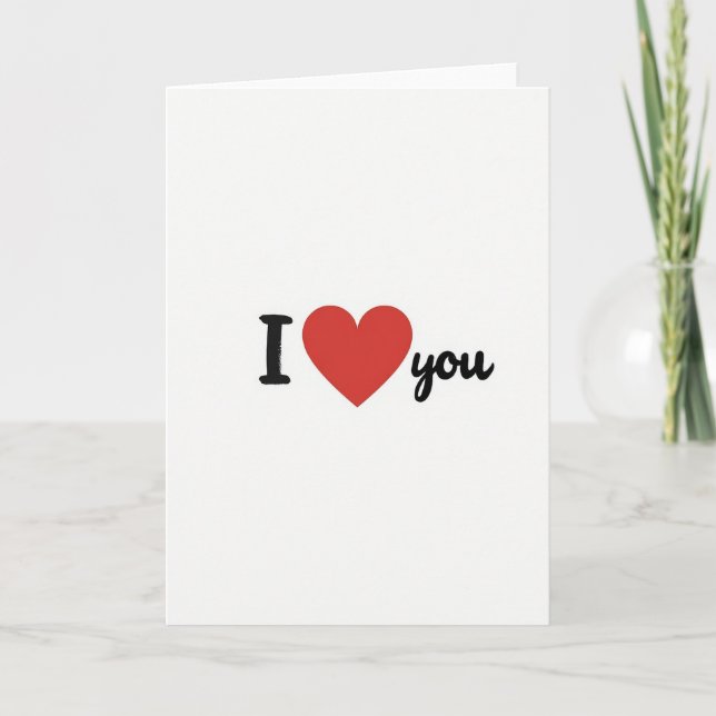Carte Rouge Je T'Aime (Devant)
