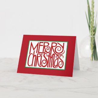 Carte rouge Joyeux Noël