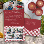 Carte rouge Joyeux Noël Triple<br><div class="desc">Transformez votre saison de vacances avec notre carte triplée Red Merry Christmas, dotée d'une étonnante aquarelle rouge et blanc motif plaid de buffle. Cette carte rayonne d'une élégance intemporelle et d'un charme festif, offrant un grand espace pour mettre en valeur vos souvenirs chéris. Élevez vos salutations de vacances avec une...</div>