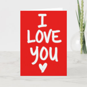 Carte Rouge Néon 'Je T'Aime'