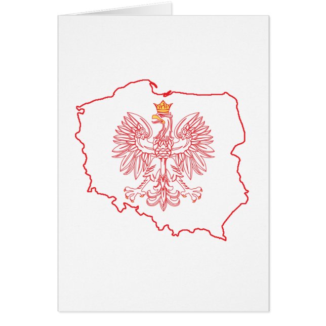 Carte Rouge Polonaise Avec Aigle (Devant)