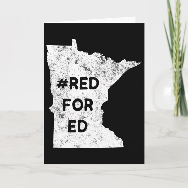 Carte Rouge pour Ed Minnesota Enseignant Éducation publi (Devant)