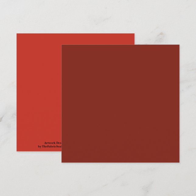 Carte Rouge profond automne saison automne couleur solid (Devant / Derrière)