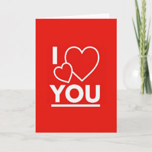 Carte Rouge Romantique Je T'Aime