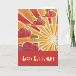 Carte rouge Sunset 'Happy Retirement'