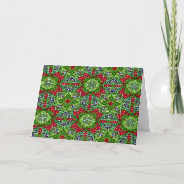 Carte Rouge, Vert et Géométrique Bleu (Devant)