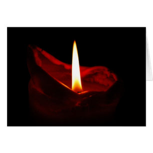 Carte rouge vierge de bougie