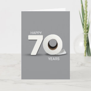 Carte Rouleau de papier toilette pour 70e anniversaire