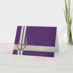 Carte Rouleau foncé de coeur pourpre