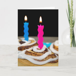 Carte Roulés à la cannelle d'anniversaire