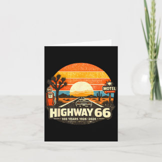 Carte Route 66 100 ans 1926-2026 amateur de voiture clas