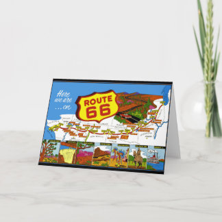 Carte Route 66 De Los Angeles à Chicago