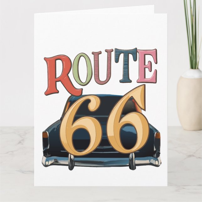 Carte route 66-États-Unis  (Devant)