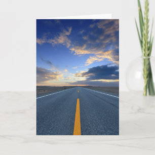 Carte Route au jour de lever de soleil