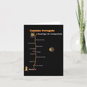 Carte Route Caminho Português De Santiago Etapes Camino