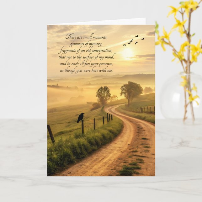 Carte Route de Campagne Sentimentale Pensées pour Toi (Fleur jaune)