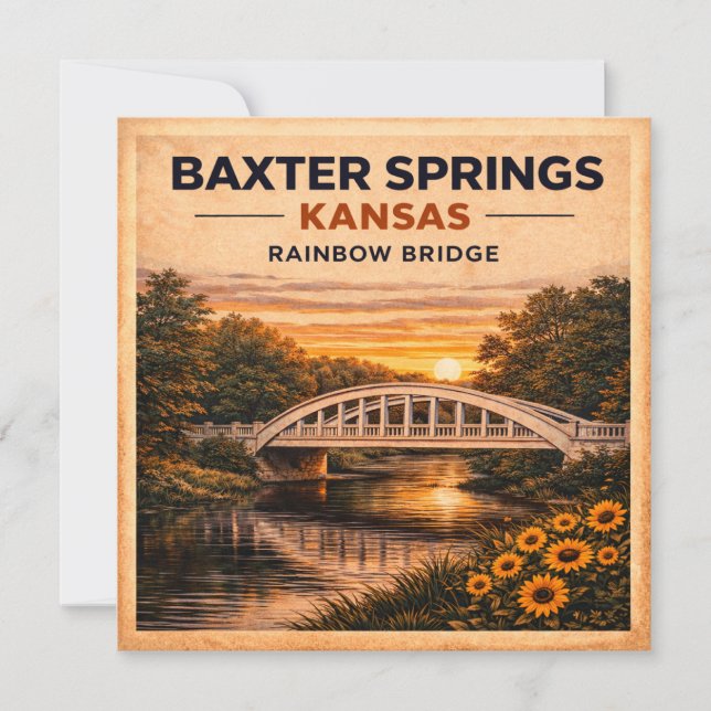 Carte Route Mère Kansas Pont Arc-en-ciel (Devant)