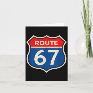 Carte Route Rétro 67 Mème Six Sept Aura Énergie Numéro 6