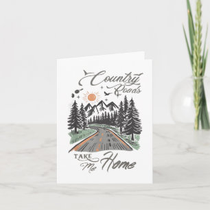 Carte Routes de Campagne Rétro Mènent Moi à la Maison Mo