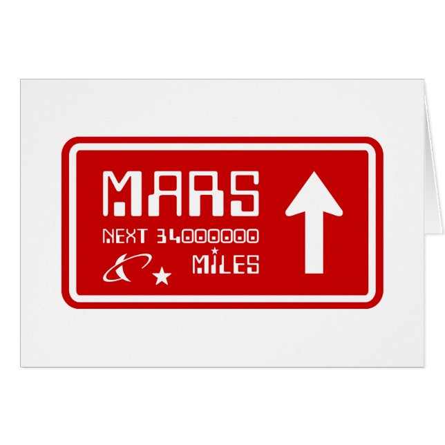 Carte routière Mars (Devant horizontal)