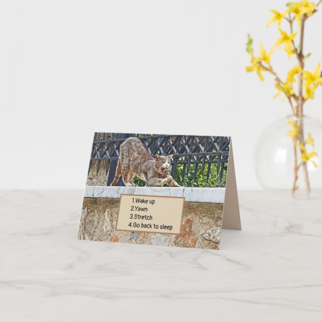 CARTE ROUTINE DE STRETCHAGE ET DE YAWNING/MATIN (Fleur jaune)